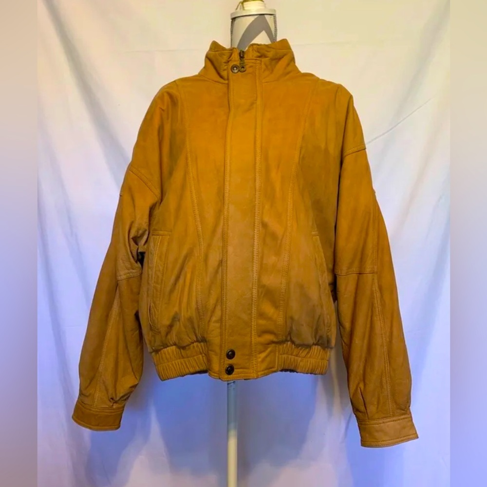 Vintage! CARLO FABIANI Bomber Genuine Suede/Leather Jacket Intermediate~Sz.44/M